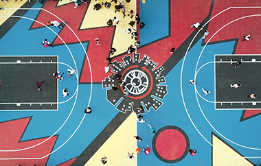 球场涂鸦广告制作